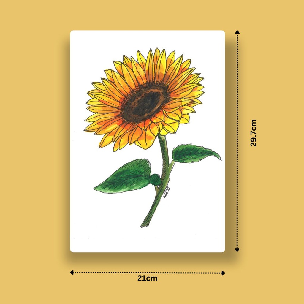 Radiant Sunflower | A4 Wall Poster