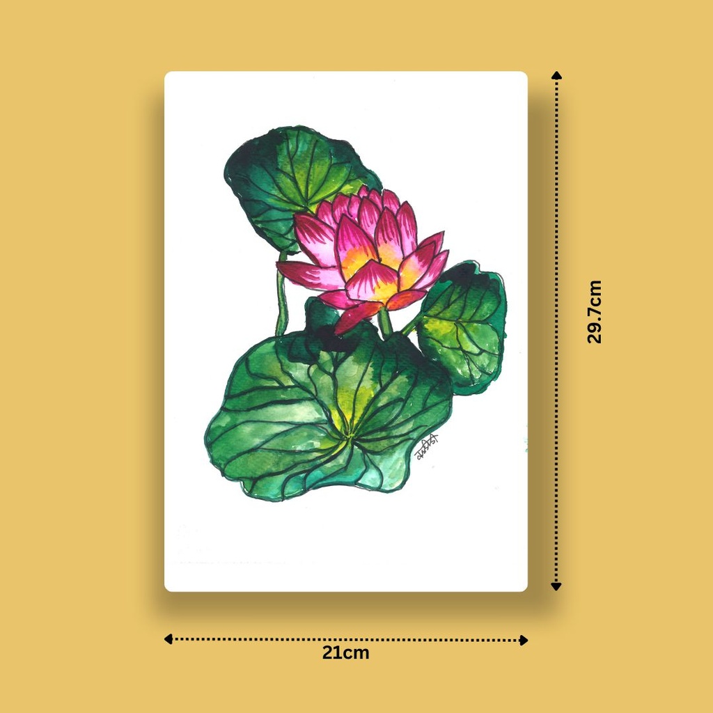Serene Lotus | A4 Wall Poster