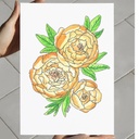 Golden Peony | A4 Wall Poster