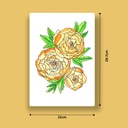 Golden Peony | A4 Wall Poster