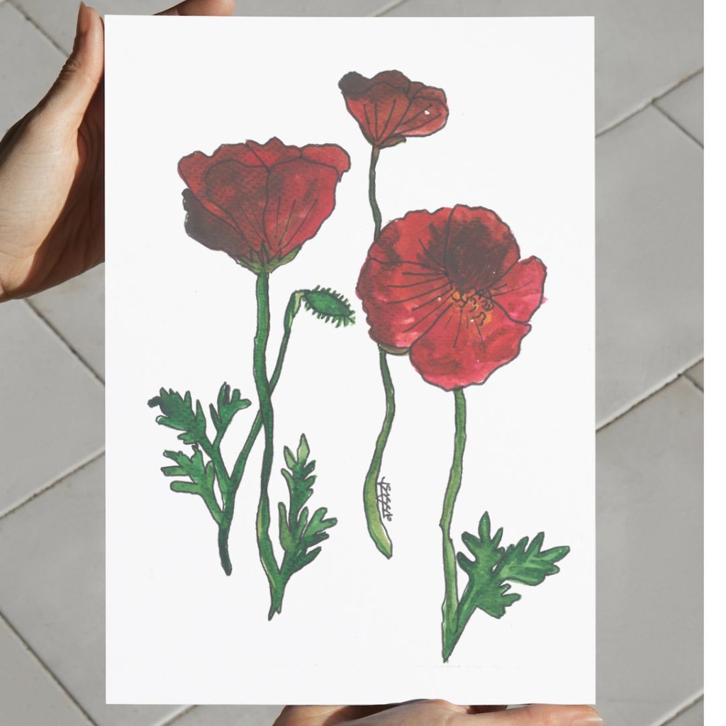 Red Bloom | A4 Wall Poster