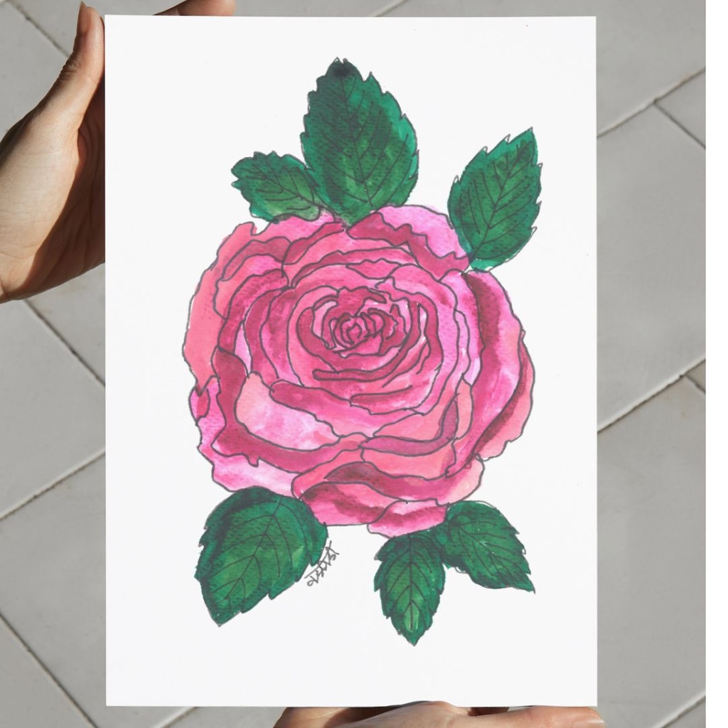 Rosa Elegance | A4 Wall Poster