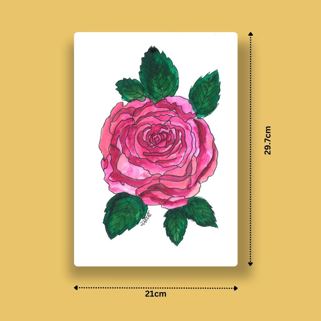 Rosa Elegance | A4 Wall Poster