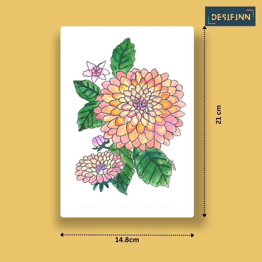 Dahlia | A5 Table Poster | Only Print