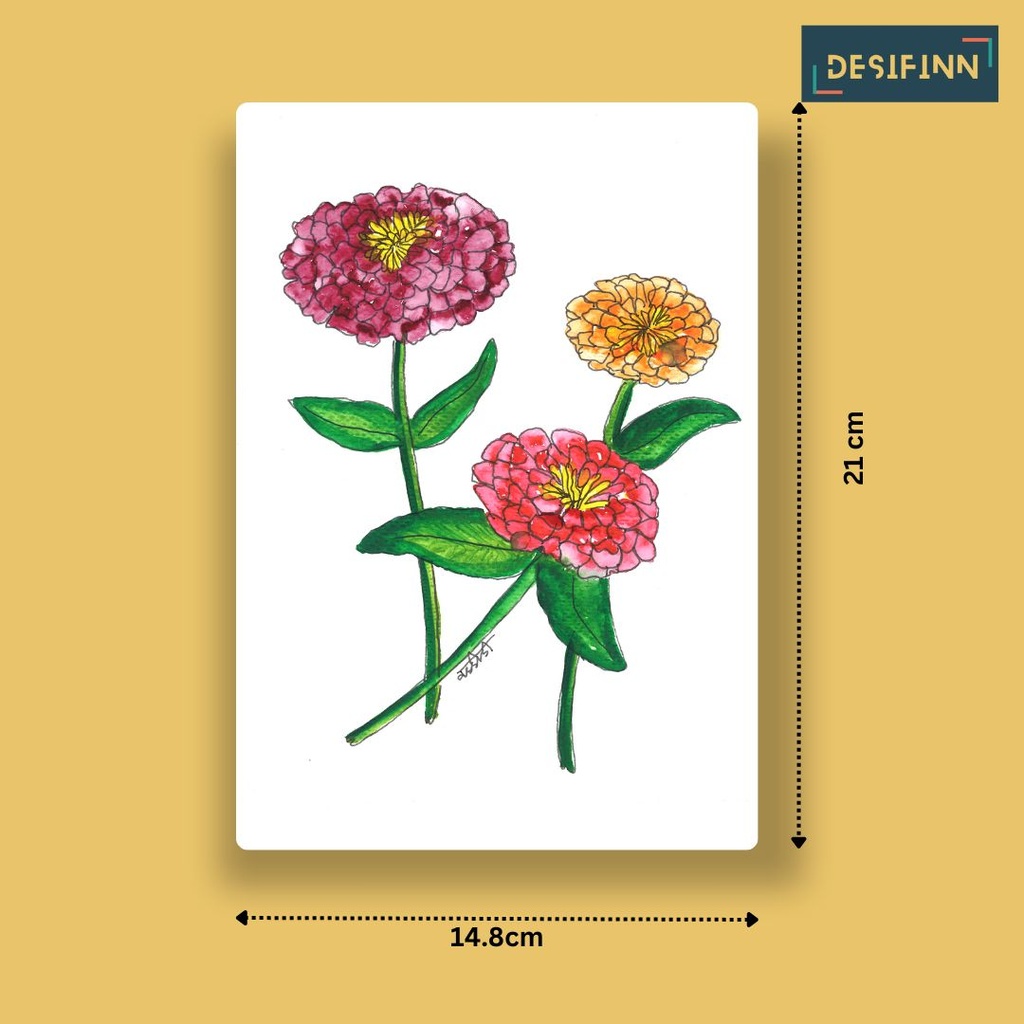 Zinnia | A5 Table Poster | Only Print