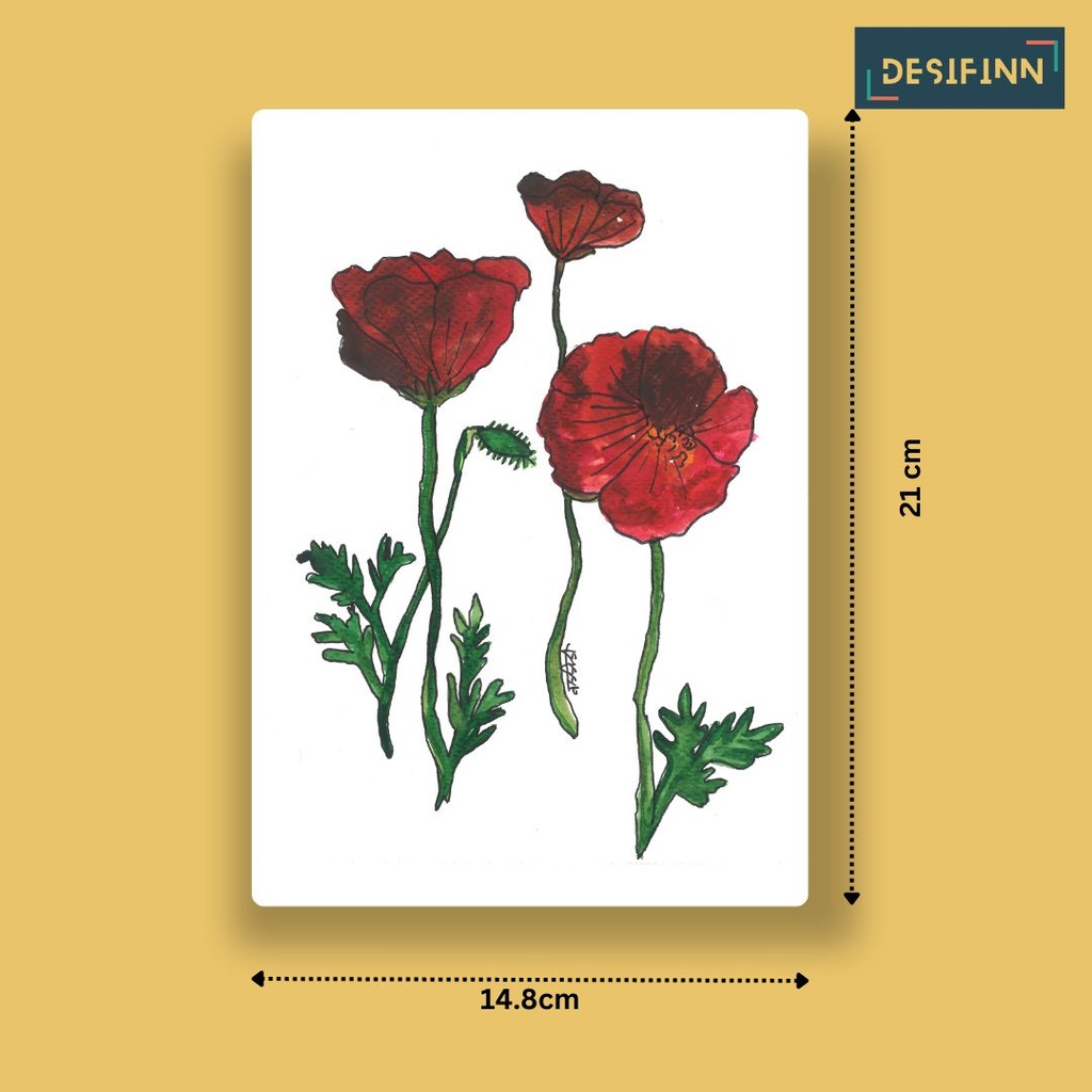 Scarlet Poppy | A5 Table Poster | Only Print