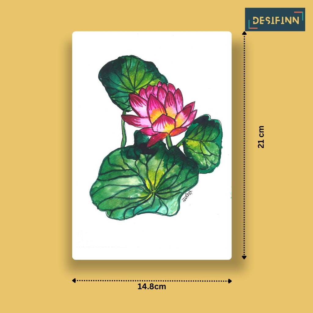 Lotus Serenity | A5 Table Poster | Only Print