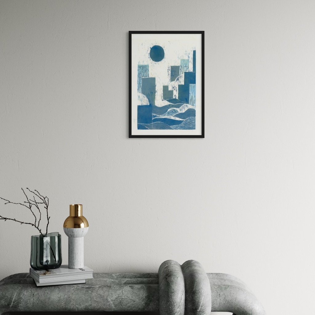 Blueprints of Tomorrow’s City - A | 65 cm x 45 cm x 0.01 cm | Original Art on Japanese Art Paper