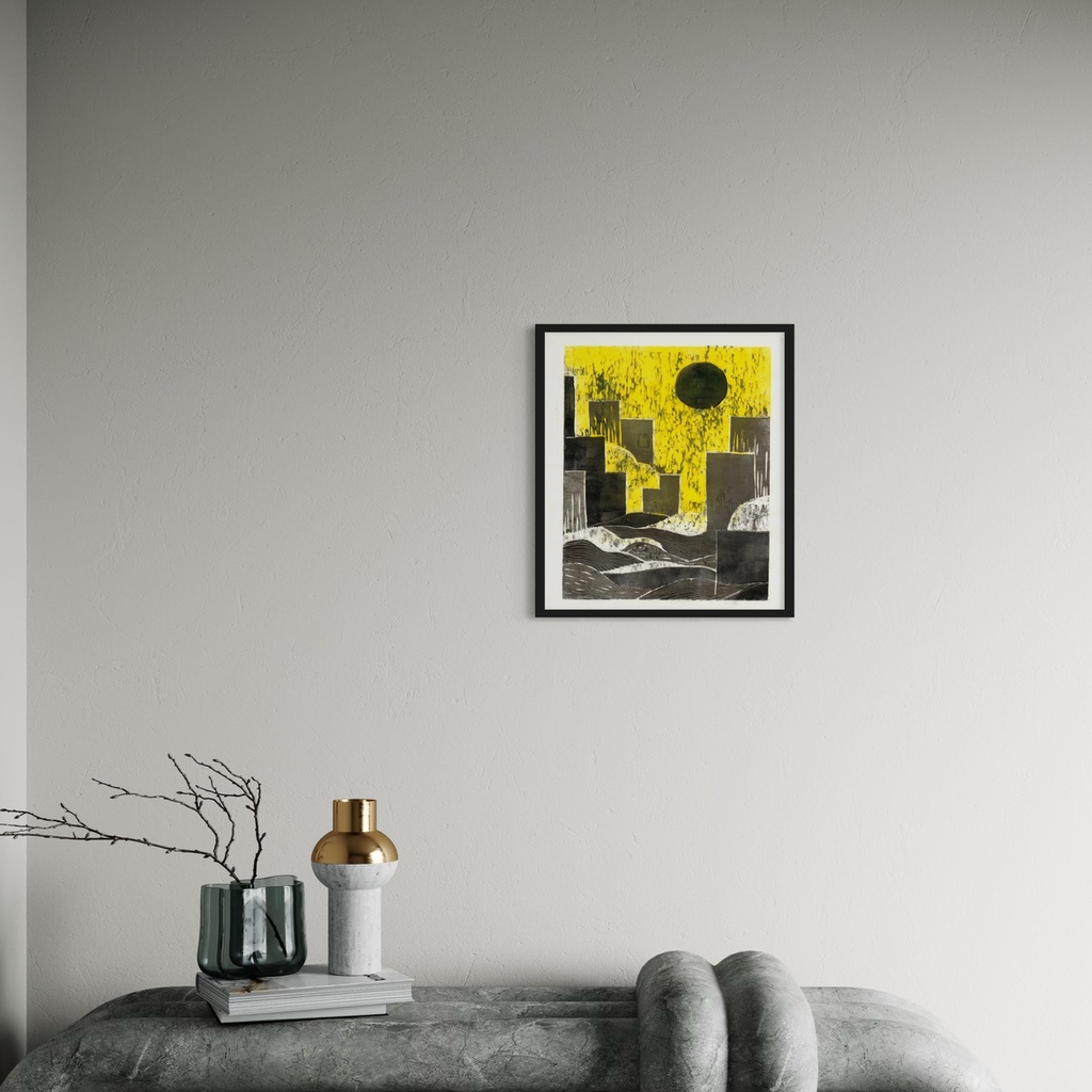 Echoes of the golden hour - A | 65 cm x 45 cm x 0.01 cm | Original Art on Japanese Art Paper