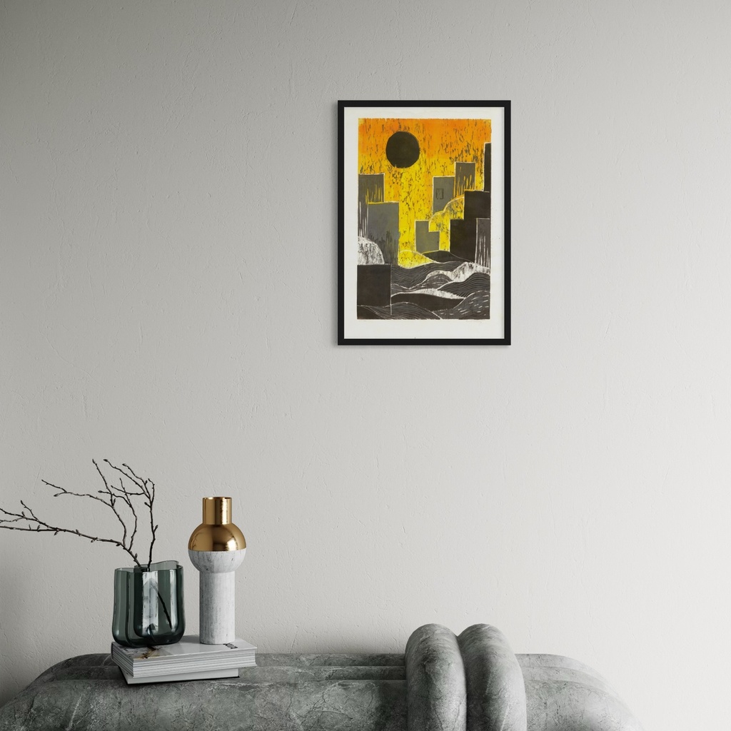 Echoes of the golden hour - B | 65 cm x 45 cm x 0.01 cm | Original Art on Japanese Art Paper