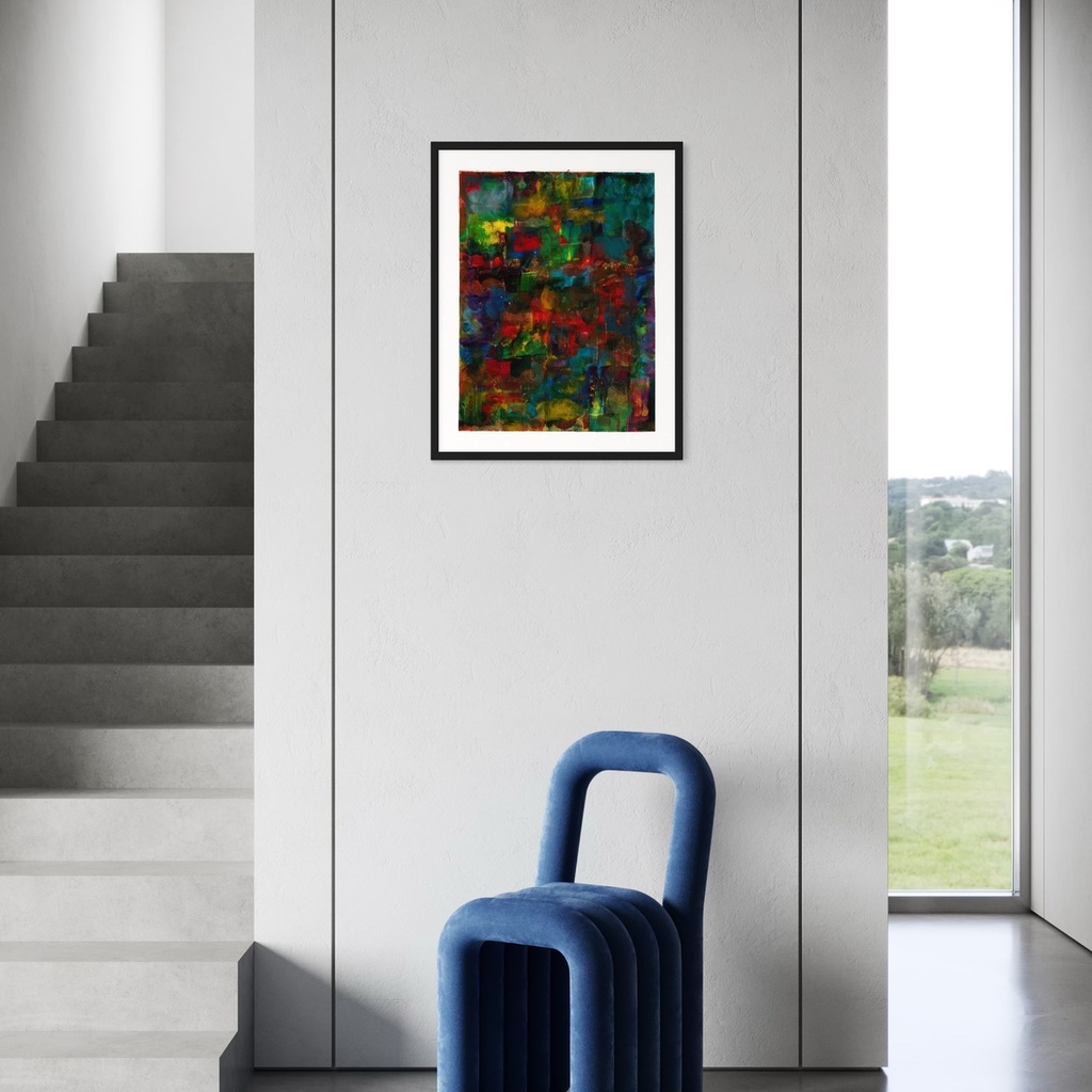 Colors Dream in Shadows | 60 cm x 45 cm x 0.1 cm | Original Art on Rolled Canvas