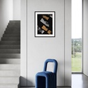 Golden Strokes in the Dark | 60 cm x 45 cm x 0.1 cm | Original Art on Rolled Canvas