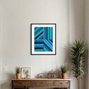 Azure Alignments: Harmony in Every Line” | 60 cm x 45 cm x 0.1 cm | Original Art on Rolled Canvas