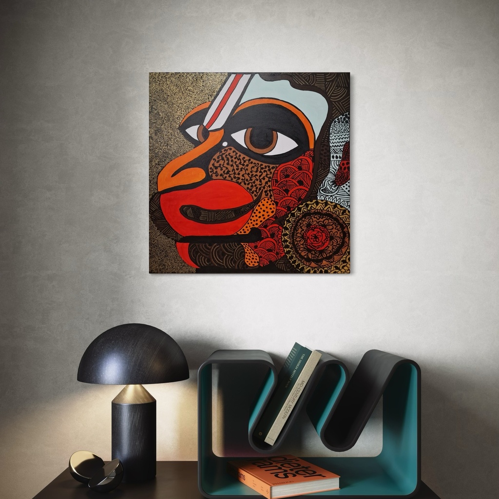 Sankat Mochan: The Remover of Troubles | 80 cm x 80 cm x 2 cm | Original Art on Stretched Canvas