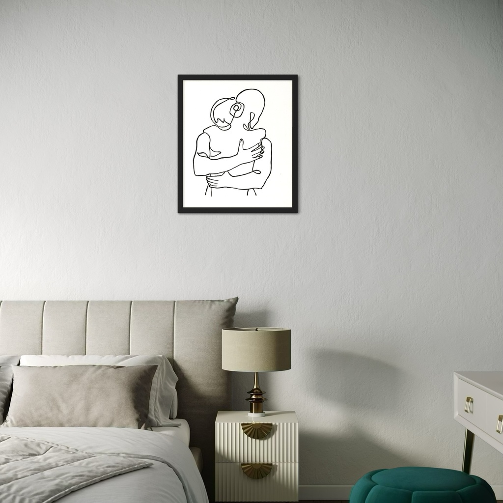 A Hug That Speaks Forever | 70 cm x 60 cm x 0.1 cm | Original Art on Rolled Canvas