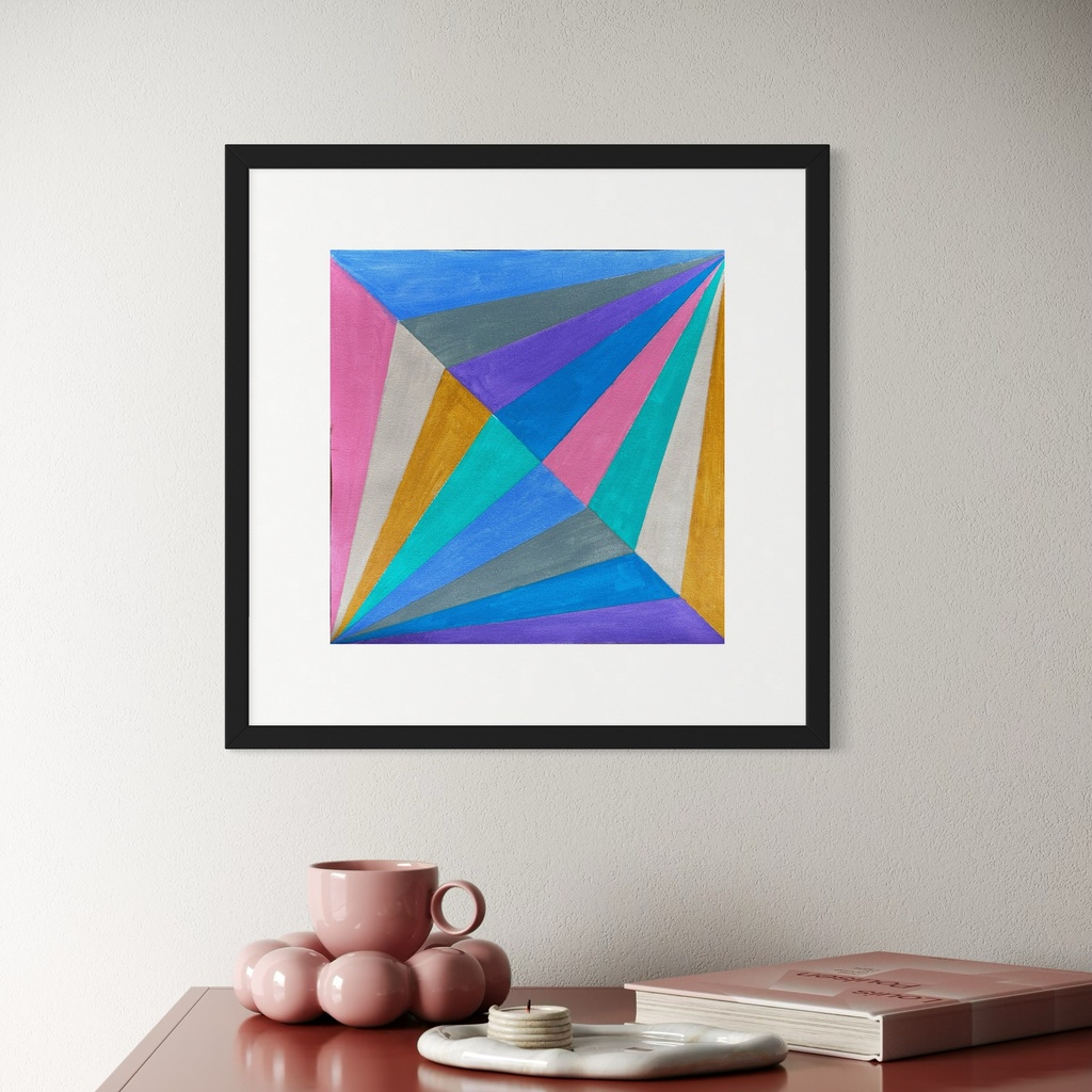 Angular Harmony | 30 cm x 30 cm x 0.1 cm | Original Art on Rolled canvas