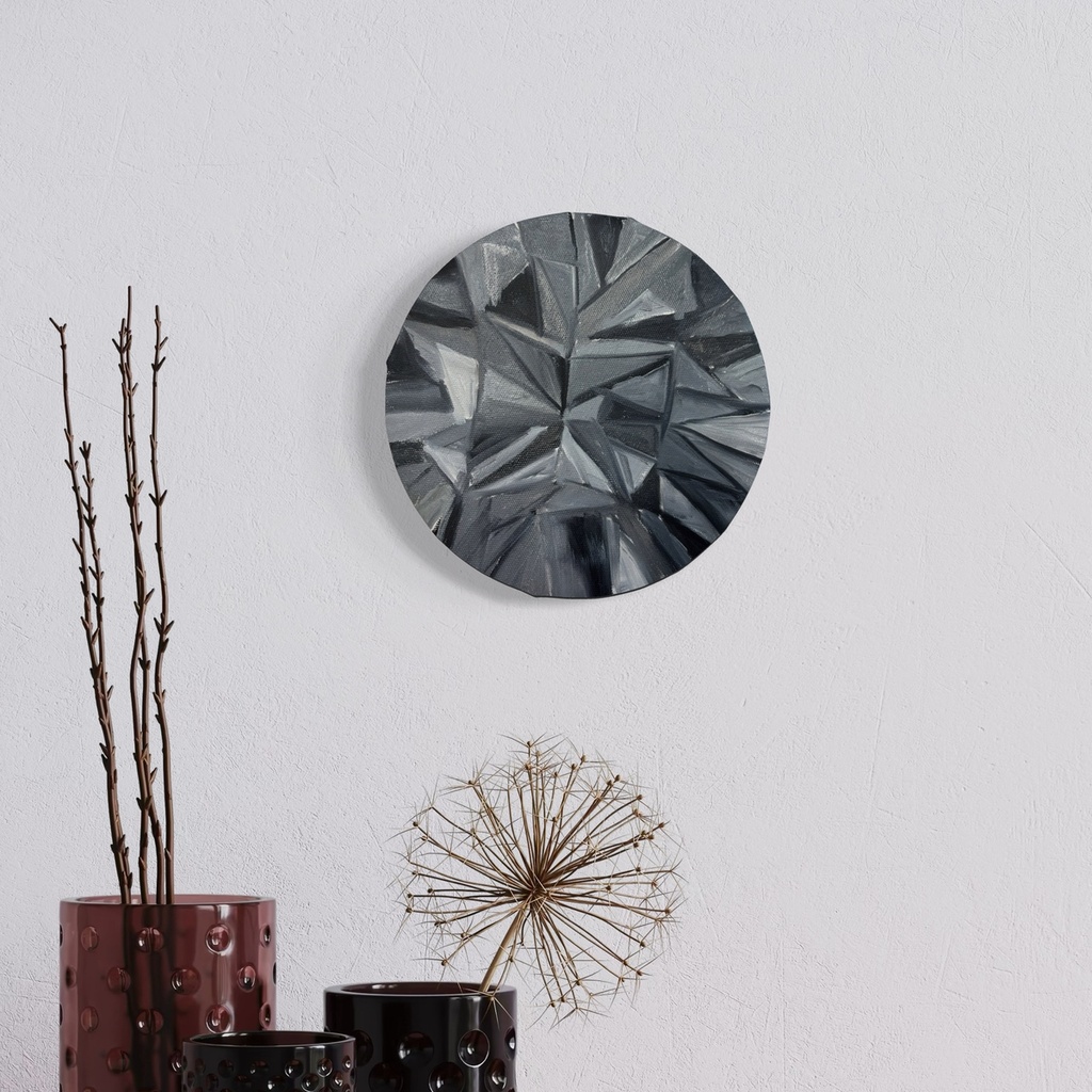 Fragments of Frozen Brilliance | 20 cm x 20 cm x 2 cm | Original Art on Stretched Canvas