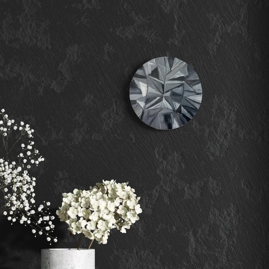 Fragments of Frozen Brilliance | 20 cm x 20 cm x 2 cm | Original Art on Stretched Canvas