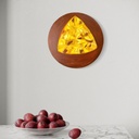 Triangular Brilliance in Gold | 30 cm x 30 cm x 2 cm | Original Art on Stretched Canvas