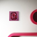 Royal Ruby Radiance | 20 cm x 20 cm x 3 cm | Original Art on Stretched Canvas