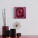 Royal Ruby Radiance | 20 cm x 20 cm x 3 cm | Original Art on Stretched Canvas