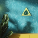 Geometric Emerald Serenity | 35 cm x 40 cm x 2 cm | Original Art on Stretched Canvas