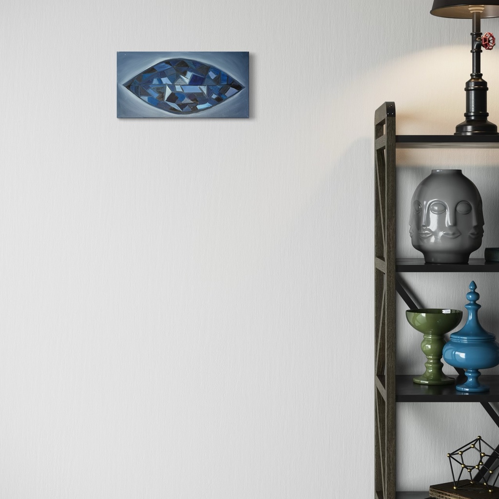 The Crystal Eye’s Gaze | 40 cm x 20 cm x 2 cm | Original Art on Stretched Canvas