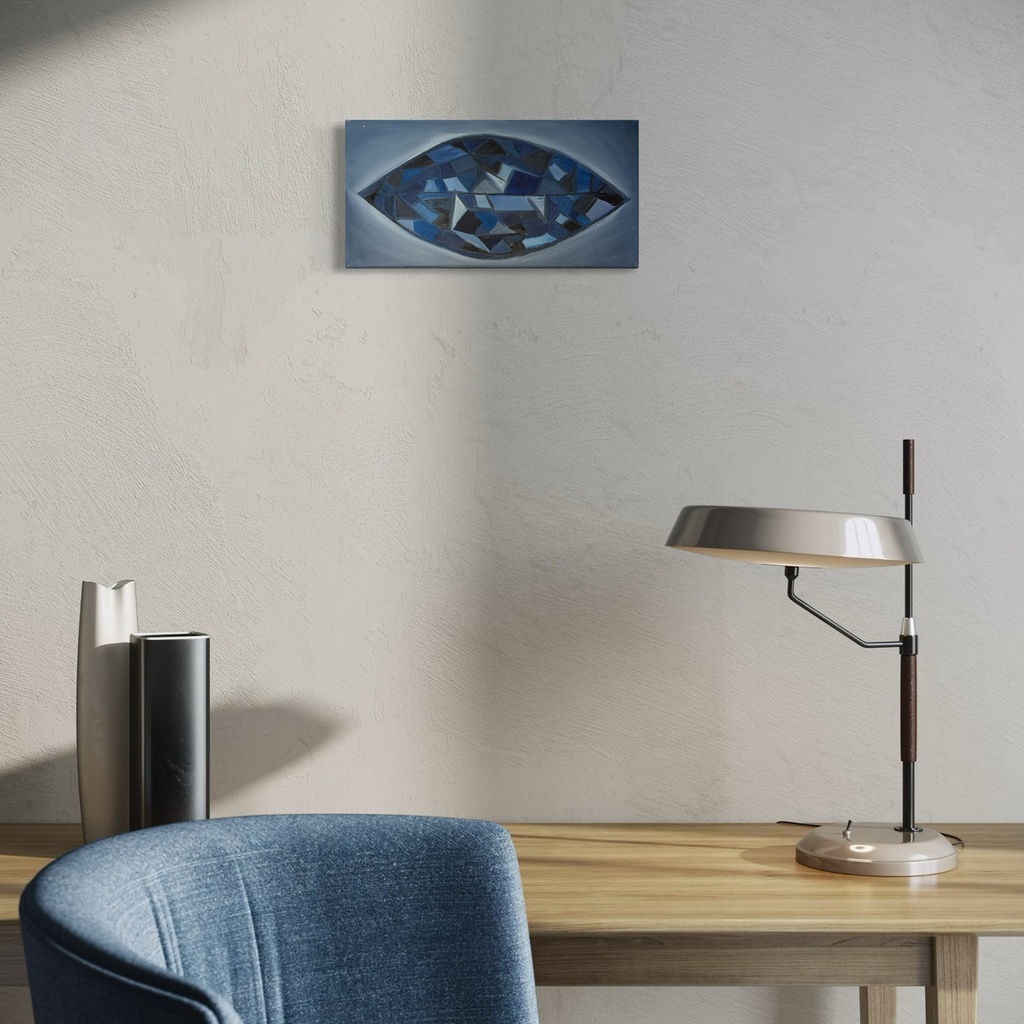 The Crystal Eye’s Gaze | 40 cm x 20 cm x 2 cm | Original Art on Stretched Canvas