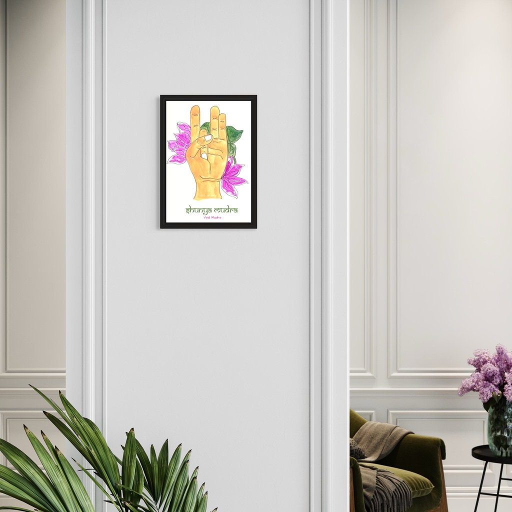 Yoga Mudra - Shunya Mudra | 30 cm x 21 cm x 0.1 cm | A4 Wallposter on HQ Art Paper