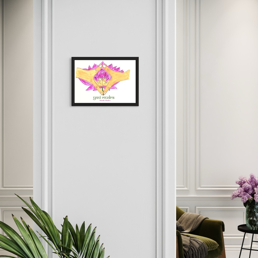 Yoga Mudra - Yoni Mudra | 30 cm x 21 cm x 0.1 cm | A4 Wallposter on HQ Art Paper