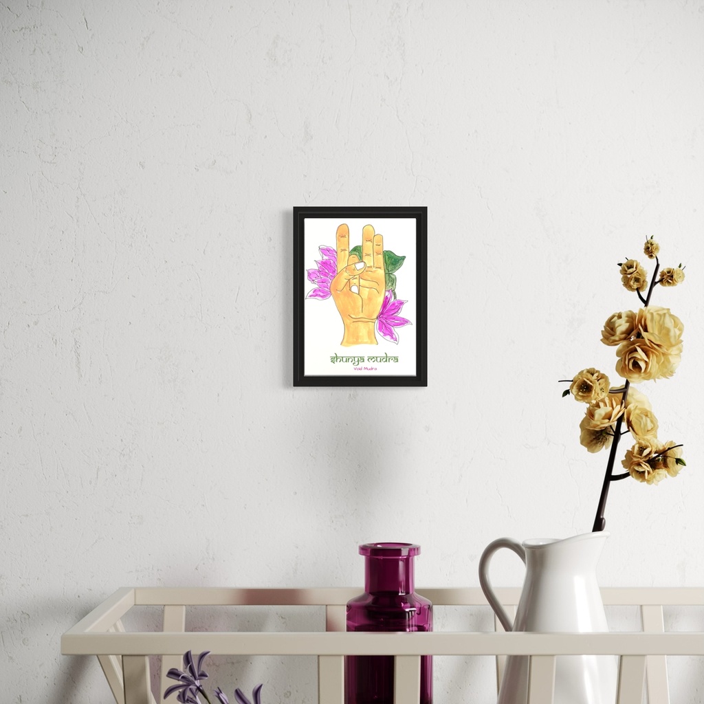 Yoga Mudra - Shunya Mudra | 14.8 cm x 10.5 cm x 0.1 cm | A6 Print on HQ Art Paper