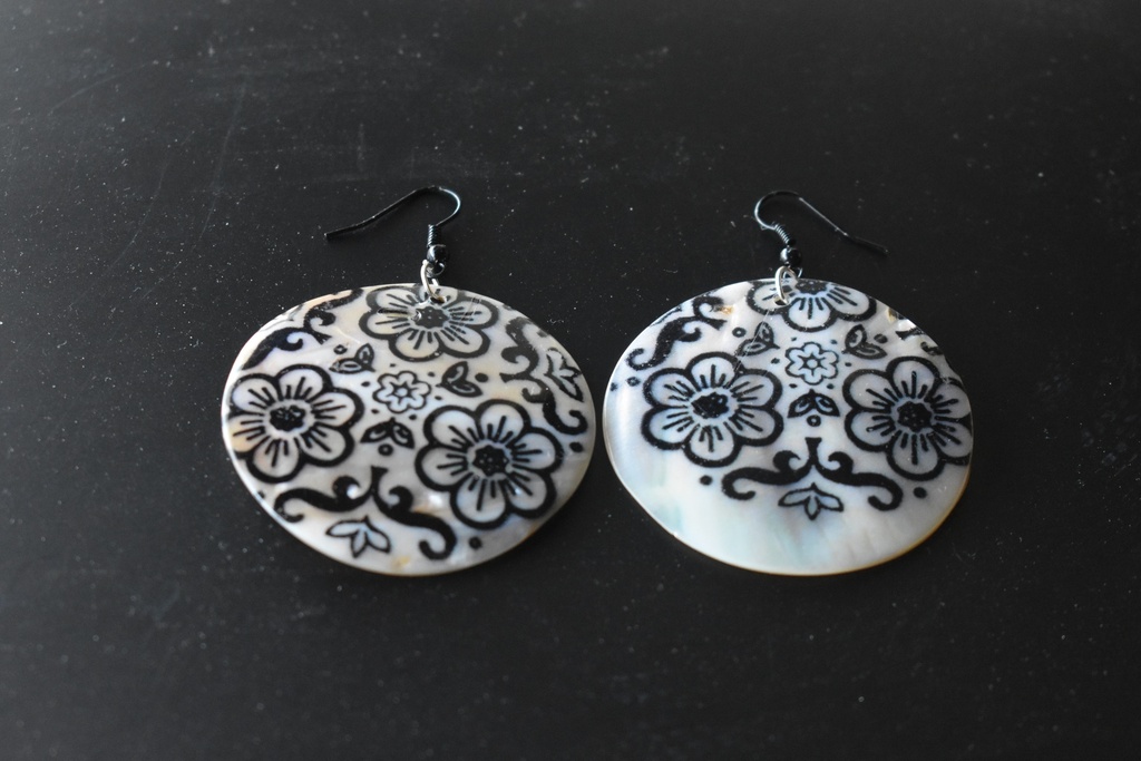 Handmade Sea Shell Earrings |  Floral | Women's Earrings