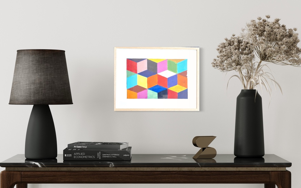 Tetra North | 30 cm x 40 cm x 2 cm | Original Art on Rolled Canvas