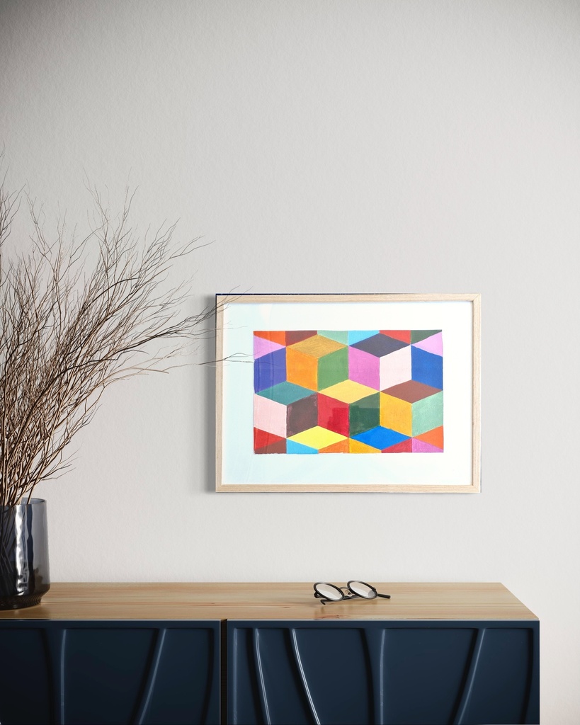 Quad South | 30 cm x 40 cm x 2 cm | Original Art on Rolled Canvas