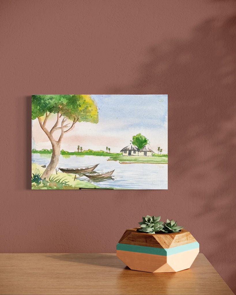 Riverside Folklore | 30 cm x 20 cm x 2 cm | Original Art on Watercolor Paper