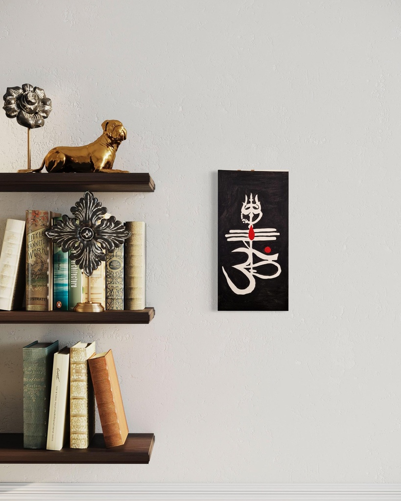 Shiva’s Mark: Power and Peace | 40 cm x 20 cm x 2 cm | Original Art on Stretched Canvas