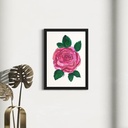 Peppy Petals - Rosa - A4 Size WallPoster  | 29.7 cm x 21 cm x 0.1 cm | Print on High Quality 300GSM Paper