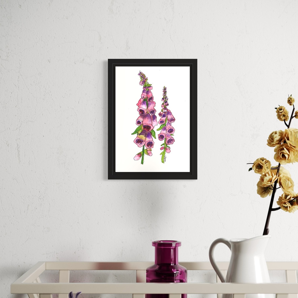 Peppy Petals - Digitalis - A5 Size TablePoster | 21 cm x 14.8 cm x 0.1 cm | Print on High Quality 300GSM Paper