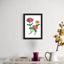 Peppy Petals - Zinnia - A5 Size TablePoster | 21 cm x 14.8 cm x 0.1 cm | Print on High Quality 300GSM Paper