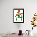Peppy Petals - Tulipa - A5 Size TablePoster | 21 cm x 14.8 cm x 0.1 cm | Print on High Quality 300GSM Paper