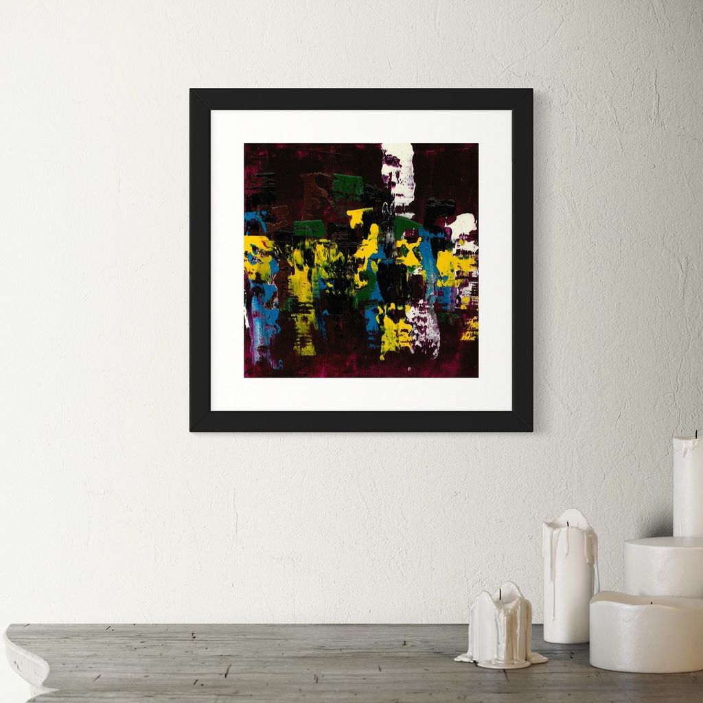 Shadows Illuminated by Color | 20 cm x 20 cm x 0.1 cm | Original Art on Rolled Canvas