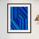 Cobalt Paths: Tracing Depths of the Sky | 60 cm x 45 cm x 0.1 cm | Original Art on Rolled Canvas