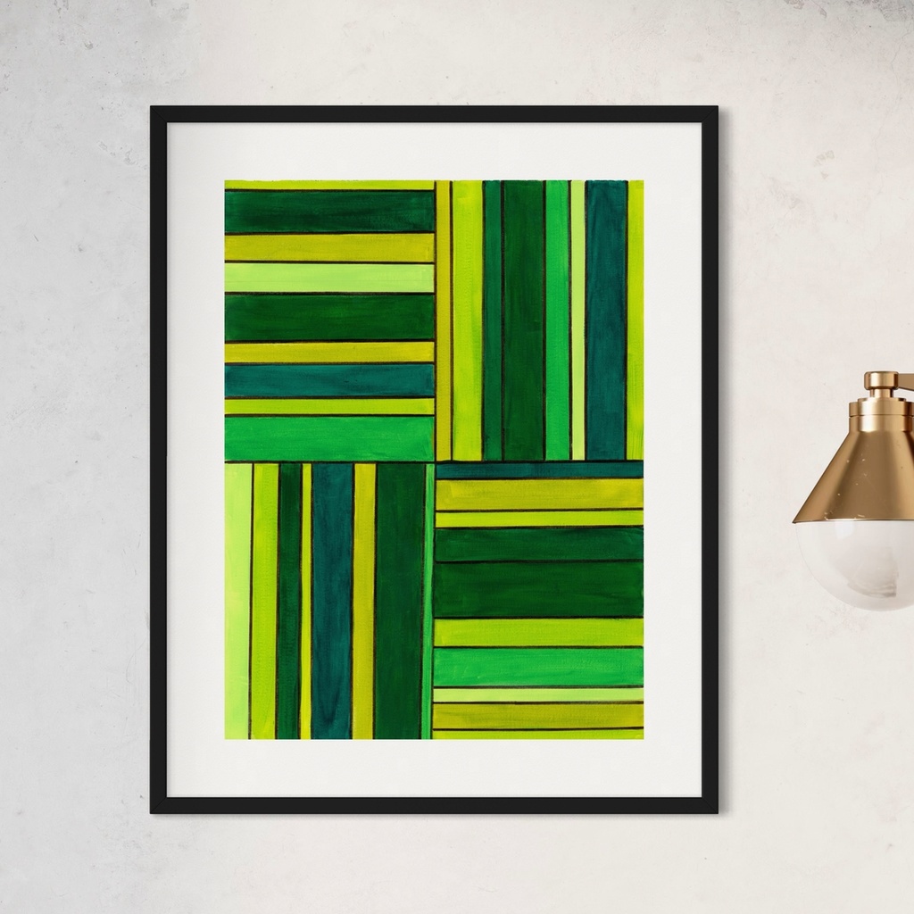 Verdant Strata: Layers of Living Earth | 60 cm x 45 cm x 0.1 cm | Original Art on Rolled Canvas