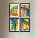 Tides of Paint, Echoes of Air | 42 cm x 29.7 cm x 0.1 cm | A set of 4 Original Arts on Acrylic Paper