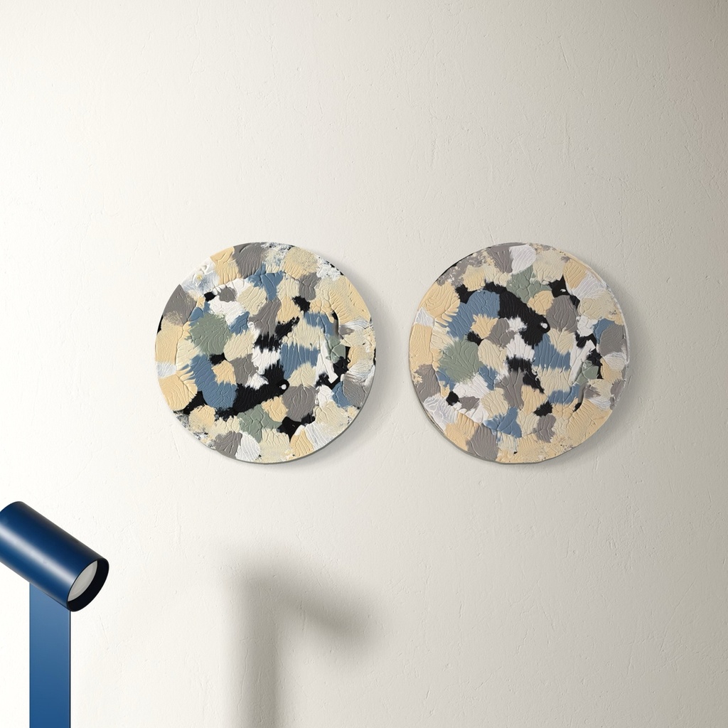 Mirror No Error, Rim | 20 cm x 20 cm x 2 cm | Set od Original Arts on Stretched Canvas