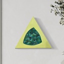 Geometric Emerald Serenity | 35 cm x 40 cm x 2 cm | Original Art on Stretched Canvas