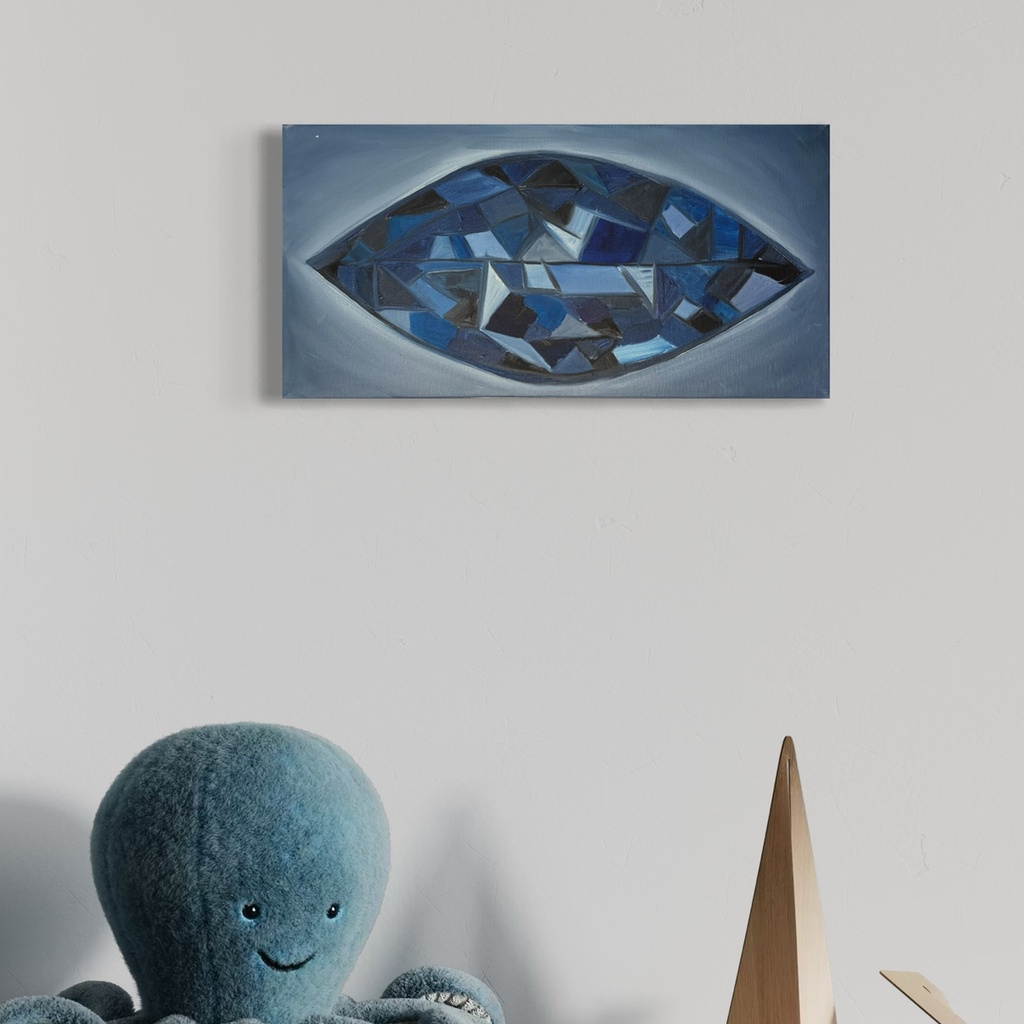 The Crystal Eye’s Gaze | 40 cm x 20 cm x 2 cm | Original Art on Stretched Canvas