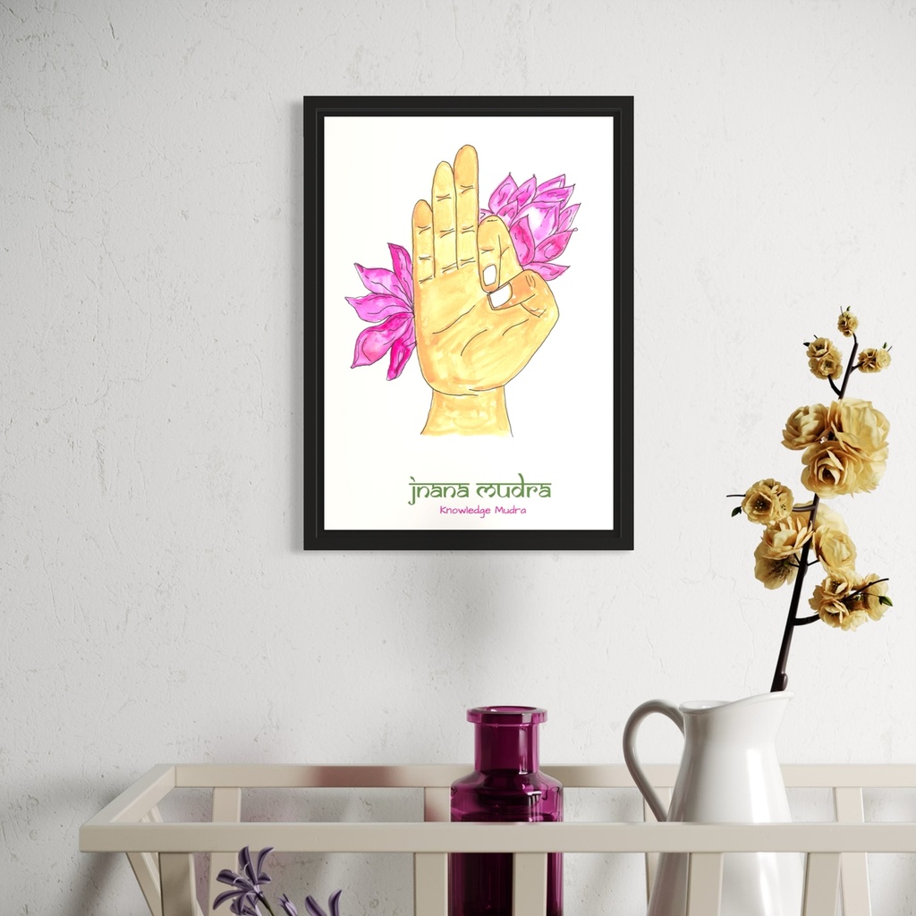 Yoga Mudra - Gyan Mudra | 30 cm x 21 cm x 0.1 cm | A4 Wallposter on HQ Art Paper