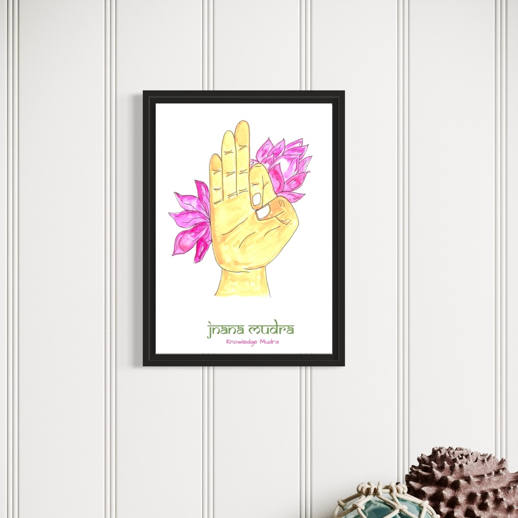 Yoga Mudra - Gyan Mudra | 21 cm x 14.8 cm x 0.1 cm | A5 Table poster on HQ Art Paper