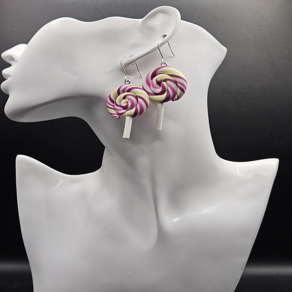 Berry Lemon Swirl | Handmade Polymer Clay Earrings |  Women's Earrings